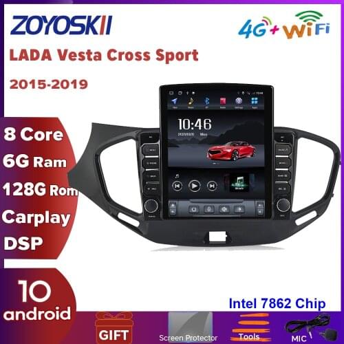 ZOYOSKII Android 10 inch Vertical Tesla Screen Car GPS Multimedia Radio Navigation Player For For Mitsubishi Outlander 2006-2012