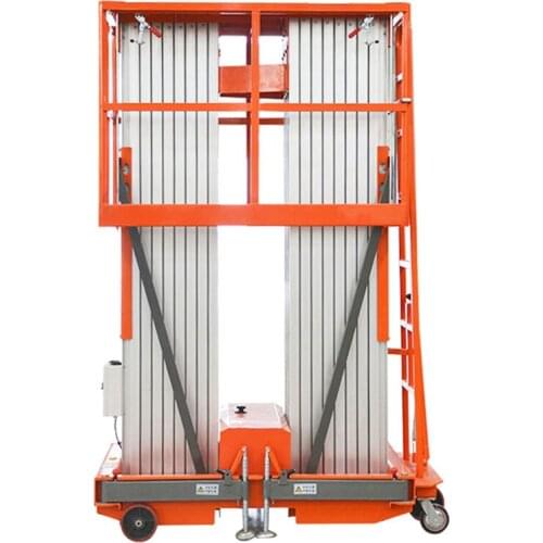 Qiyun Brand CE ISO Manual Lift 12m 200kg Three Mast Aluminum Alloy Lift Platform Aerial Work Platform for Windows cleaning