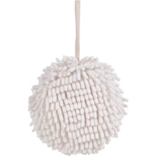 Quick-Drying Wipe Hand Towel Bathroom With Loop Washable Dryable Soft Plush Chenille Hanging Kitchen Towels Ball Water Absorbent