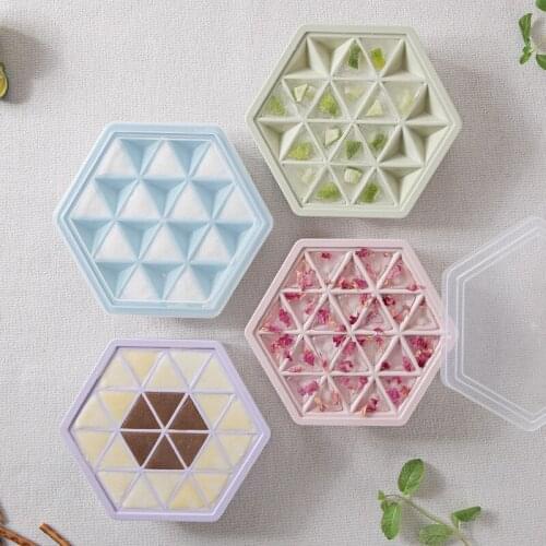 Household Frozen Ice Cube Mold Triangle Ice Tray With Lid Creative Small Ice Cube Box Complementary Food Ice Box Ice Storage Box