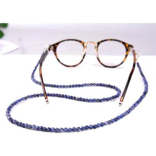 High Quality Natural Stone Bead Glasses Chains Reading Glasses Cord Holder Neck Strap Rope for Eyewear Face Mask Accessories