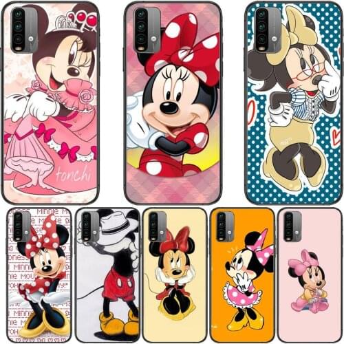Minnie Shy Mouse Phone Case For XiaoMi Redmi 11 lite 9C 8A 7A Pro 10T 5G Anime Cover Mi 10 Ultra Poco M3 X3 NFC 8 SE cover