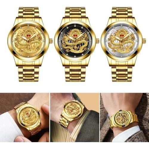 Men Waterproof Watch Stainless Steel Band Jewelry Gifts for Fathers Day NK-Shopping