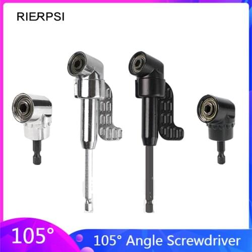 105° Angle Screwdriver Set Socket Holder Adapter Adjustable Hand Tools Angle Screw Driver Tool 1/4'' Hex Bit Socket