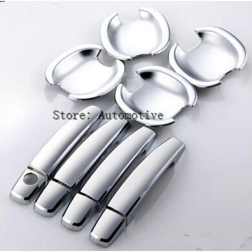 New Chrome Door Handle Cover + Cup Bowl combo For Toyota Yaris Vios 2006 2007 2008 2009 2010 for Toyota Corolla 2003 - 2013