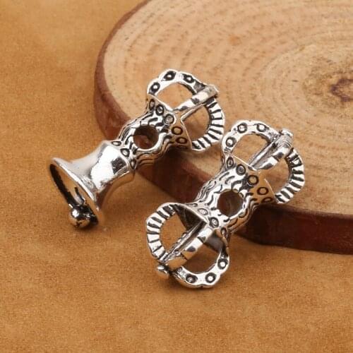 Wholesale S925 Sterling Jewelry Thai Silver Diy108 Buddhist Beads Accessories Bumping Vajra Magical Implement Pendan