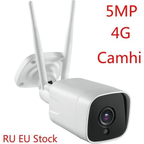 P2P Mobile Control 5MP 4g 3g sim card wifi IP Bullet CCTV Cameras HD IR outdoor Surveillance IP cameras Onvif 4g camera