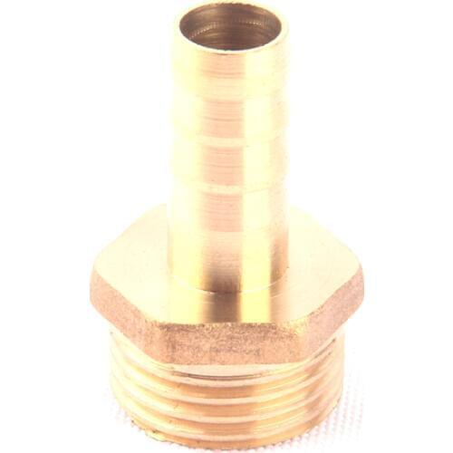 20pcs Green Thumb Brass Straight Connector 1/2 Inch to 10mm Male Thread Brass Fitting Hose Pipe Brass Adapter