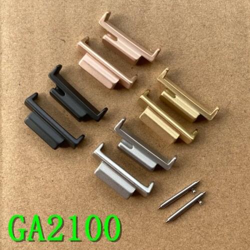 Rose Gold Black Silver Metal Stainless Steel Adapters for GA2100 GA2110 Connect Case Bezel to Strap For 22mm Watch Strap