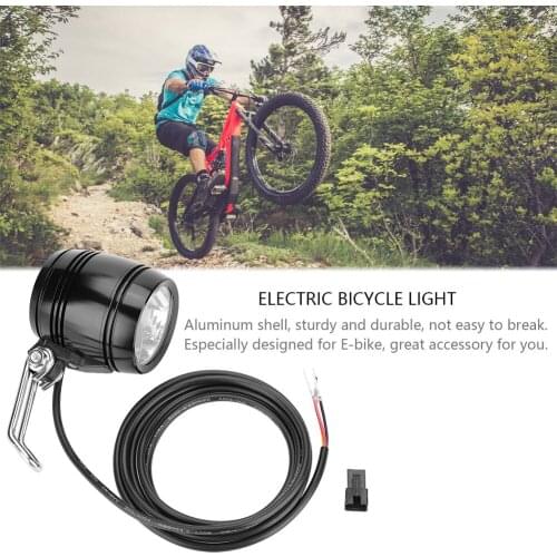 Strong And Sturdy LED Aluminum E-Bike Headlight Horn 2 In 1 Set Front Light Headlamp Light Ebike Built-In Speaker