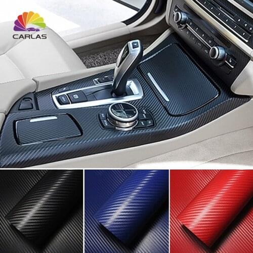 30cmx127cm 3D Carbon Fiber Vinyl Car Wrap Sheet Roll Film Car stickers and Decals Motorcycle Car Styling Accessories Automobiles