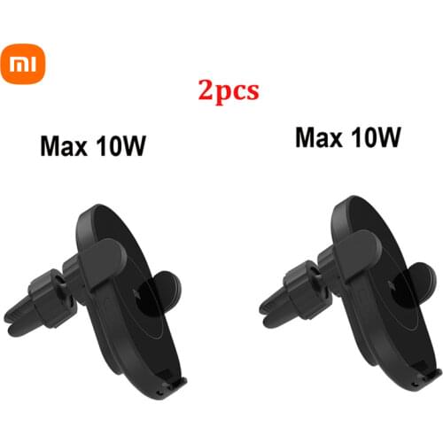 Xiaomi Mi 10W Max Qi Wireless Car Charger WCJ03ZM Auto Pinch with Intelligent Infrared Sensor Fast Charging Car Phone Holder