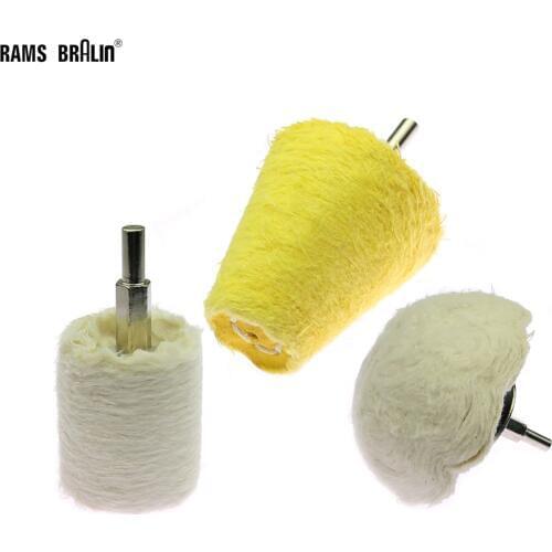1 piece Drill Cotton Polishing Buffing Mop Wheel for Jewelry Wood Glass Metal Fine Mirror Polishing