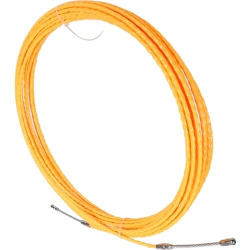 10/40/50M 3MM Yellow Cable Puller Fish Tape Reel Puller Fiberglass Metal Wall Wire Conduit For Telecom Electrical Conduit Tool
