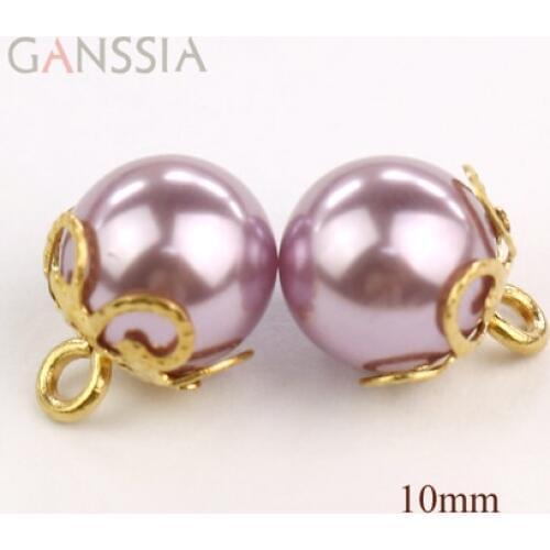 10pcs/lot Size: 10mm Purple Resin pearl shank buttons sewing buttons for shirt garment , scrapbooking accessories(ss-67-6)