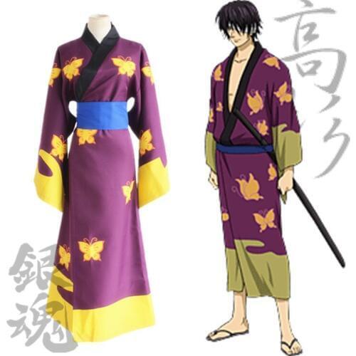 Anime GINTAMA Silver Soul Takasugi Shinsuke Cosplay costumes Kimono Halloween Party Wear