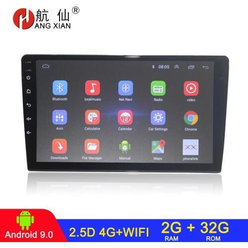HANG XIAN 2 din car radio autoradio universal android 9.0 car dvd player gps navi car audio car stereo 4G wifi auto radio 2G 32G