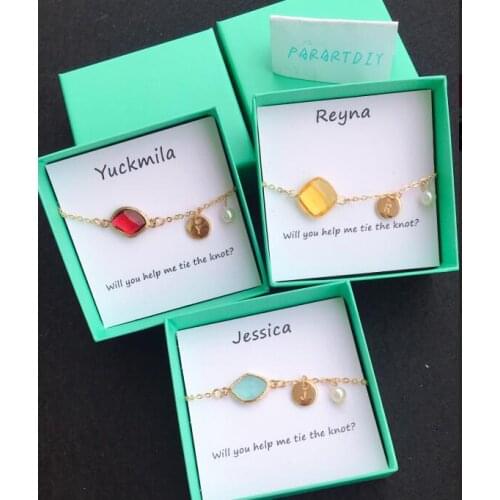 Personalized birthday wedding Birthstone Bracelet Initial Bracelet, Silver Bracelet, Bridesmaids Gift, Mothers day gift