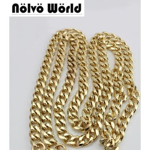 Wholesale 10 Meters 10mm 12mm Width,High Thick Chain metal strap for workshop making bag handbag chain removable long chain