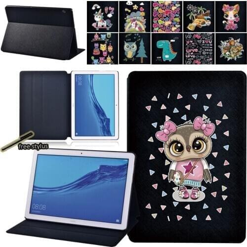 Tablet Case For HUAWEI MediaPad T3 8.0/ T3 10 9.6"/ T5 10 10.1" -Tablet Lightweight Hard Shell Pu Leather Smart Cover Case-1