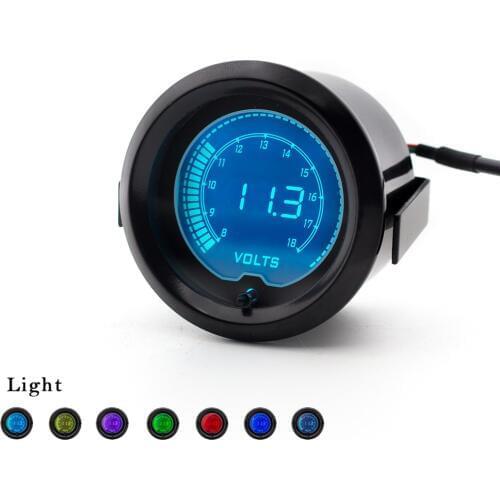 Brand New 2"(52mm) Digital Voltmeter 7 Colors Voltage Gauge EVO 52MM Car Meter Racing Gauge TT100114