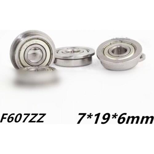 [CMF607ZZ-P2]10PCS Free Shipping ABEC-3 chrome steel flange bushing F607 F607-2Z F607ZZ ball bearing 7mm*19mm*6mm*22mm*1.5mm