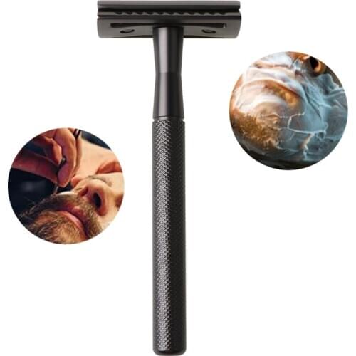 Men Vintage Retro Double Edge Enclosed Safety Razor Manual Hand Beard Shaver X7YB