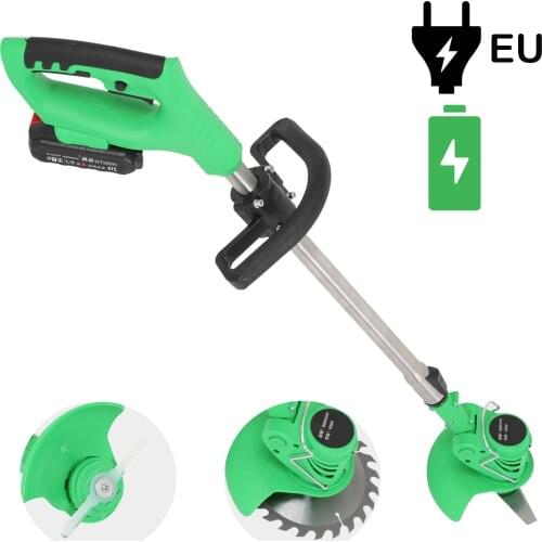Electric Grass Trimmer Edger Lawn Mower 21V 3000mAh Lithium-Ion Cordless Weed Brush Cutter Kit Pruning Cutter Garden Tools
