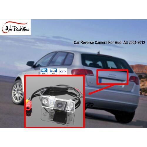 JanDeNing HD CCD Car Rear View Parking/ CCD Reverse Camera/License Plate Light OEM Waterproof For Audi A3 2004~2012