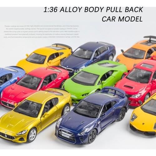 Diecast 1:36 Miniature Lamborghini Hurancan Alloy Car Model New Christmas Toys for Boys Metal Vehicles Children Gift Collection