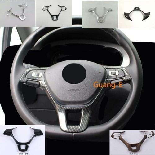 Car steering wheel cover kit trim frame Lamp sticker for VW Santana Sharan Bora Jetta 2016-2019 & CC Sagitar T-Cross 2019 &T-Roc