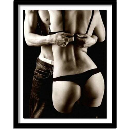 Wall Art Crafts Needlework Sexy Love Cross Stitch Diamond Painting Diamond Embroidery for Bedroom Fashion Decoration