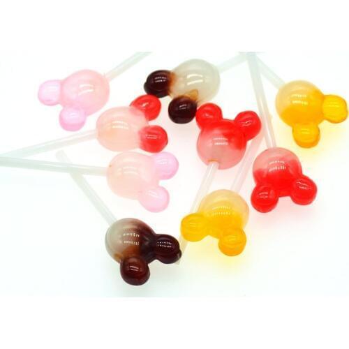 New Sale 10PCS 16X44mm Mixed 3D Cartoon Lollipops|3D Dollhouse Lollipop Miniatures|DIY Hand Crafting Miniatures|Cake Toppers