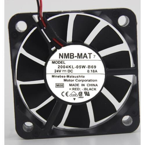 Original For NMB 2004KL-05W-B69 5010 50*50*10mm slim DC 24V 0.18A 5CM Ball bearing server converter cooling fan