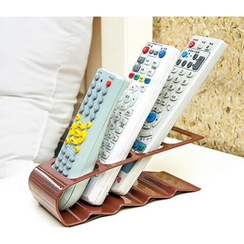 VCR DVD TV Remote Control Stand Holder 4 Slots Storage Caddy Organiser Tools Desktop Air Conditioner Remote Control Organizer