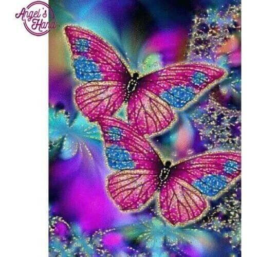 Full square Diamond Embroidery DIY Needlework Color butterfly Diamond Painting Cross Stitch 5D Rhinestones Decor Paintings
