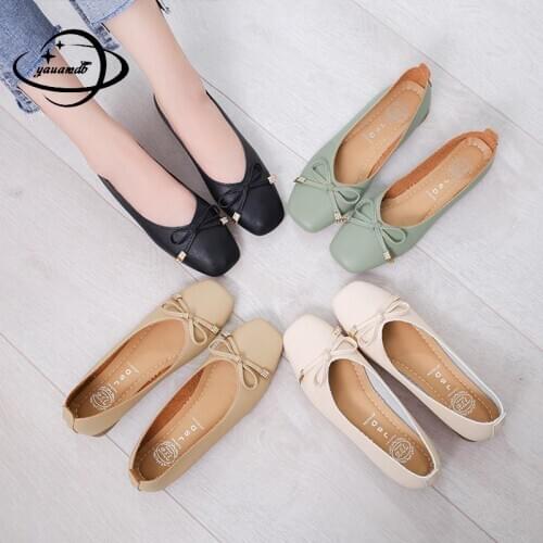 35-40 Womens Soft Bottom Pumps Female Spring Summer 2.5cm High Heels Pumps Solid Color Slip-on Square Toe Ladies Shoes Fl217