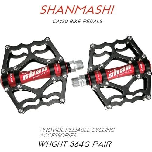 SHANMASHI Bicycle pedals MTB mountain bike pedals Aluminum alloy CNC bike footrest big flat ultralight cycling BMX pedal