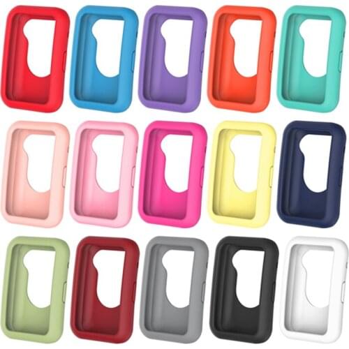 Silicone Soft Glass Screen Protector Smartwatch Case Shell Sleeve For Huawei Watch Fit Frame Protective Bumper Cover Accessories