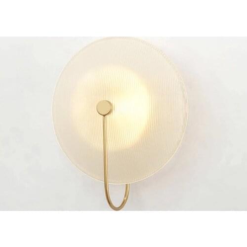 Nordic Modern Wall Lamp Creative Stripe Led Glass Gold Lighting Fixture Living Bathroom Bedside Bedroom Decoration Sconce Lights
