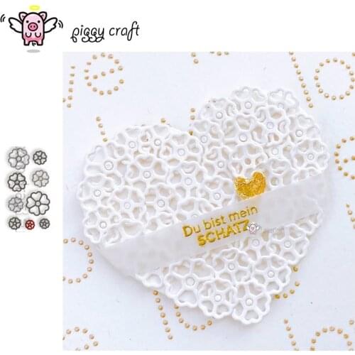 Piggy Craft metal cutting dies cut die mold Flower cluster decoration Scrapbook paper craft knife mould blade punch stencils die