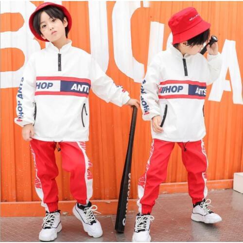 Spring Autumn Teenage Clothes For Boys Kids Hip Hop Dance Costumes Top And Sweatpants Sport Set 3 4 6 8 9 10 11 12 13 14 Years