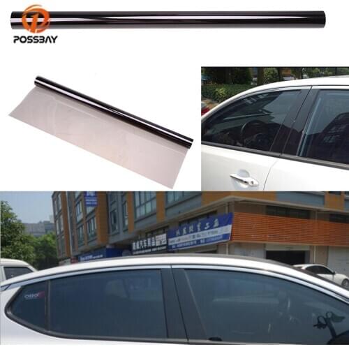 POSSBAY VLT 1% Car Window Tint Film Window Foils Solar Protection Car Home Glass Black Sun Shade Sticker 50*600cm