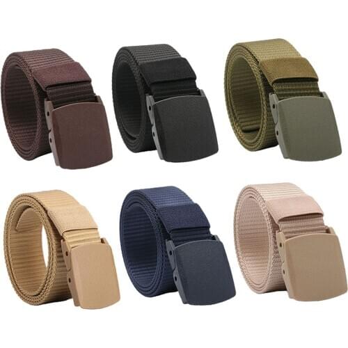 Unisex Web Belt Nylon Trousers Jeans Tactical Travel Military Webbing Belt