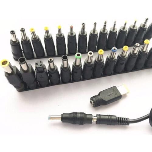 Universal Laptop DC Power Supply Adapter Connector Plug For Lenovo Hp Dell Charger Converter 5.5*2.1mm Female to Multi-type Male