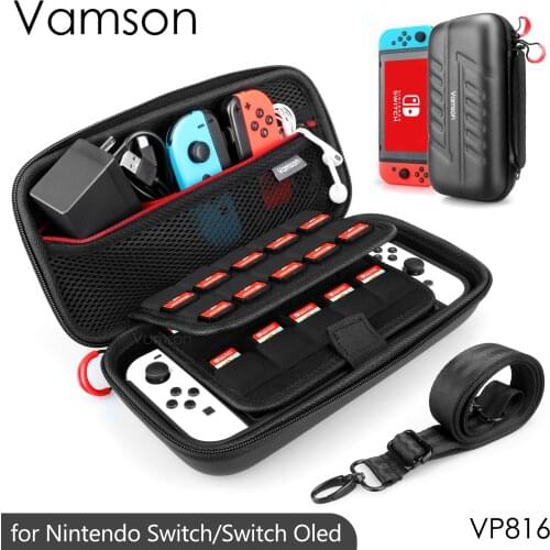 Vamson for Nintendo Switch Case Waterproof Protective Travel Hard Shell Carrying Handbag for Nintendo Switch Storage Bag VP816