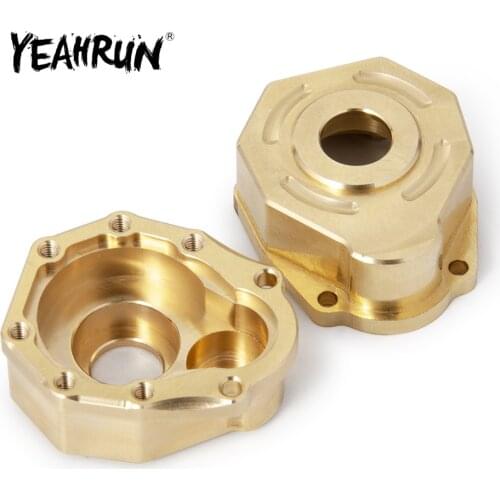 YEAHRUN 2/4Pcs Brass Steering Knuckle Portal Cover Counterweight for Traxxas TRX-4 TRX4 1/10 RC Crawler Car Upgrade Part