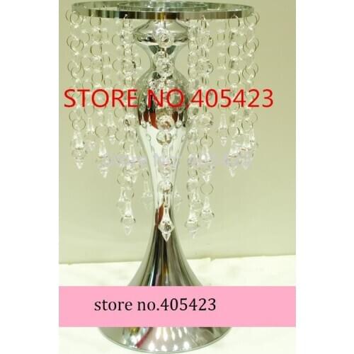 10pcs/lot Height 38cm wedding party Crystal decorative table stand centerpiece with bead for home and party event decoration