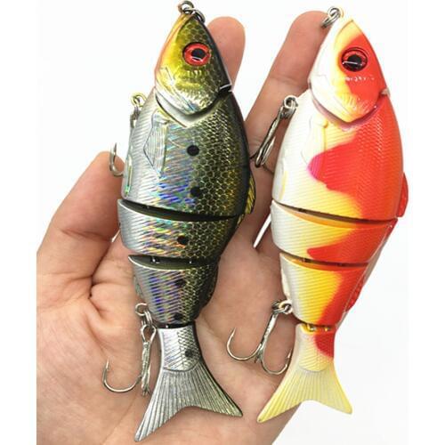 12CM/21g 5Segment Jointed Saltwater Fishing Lures CrankBait Fly Fishing Minnow Trout Swimbait Slow Sinking Hard Wobbler Bait