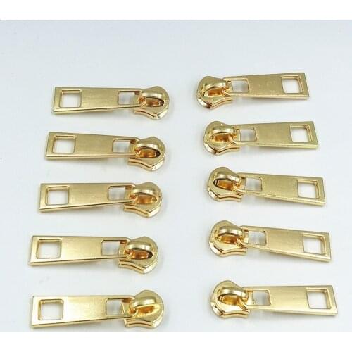 20pcs5#Golden brass zipper puller is used for clothing and home luggage metal zipper puller